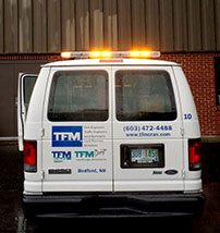 TFMoran Survey Vans have Roof Mounted Safety Lights