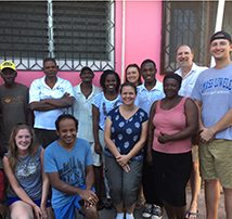 TFM Civil Project Engineer, Maureen Kelly, promoting biodigesters in Haiti