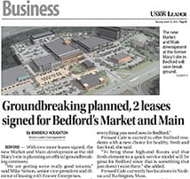 Union Leader Business Section features Groundbreaking Plans for TFMoran engineering project Market and Main