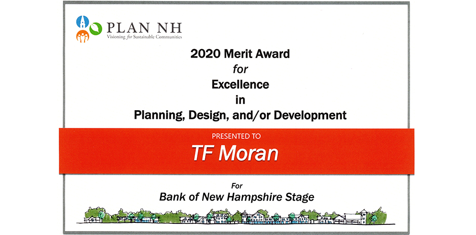 TFMoran PlanNH Merit Award Bank of NH Stage