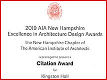 SNHU’s Kingston Hall Recognized at AIANH Excellence in Design Awards
