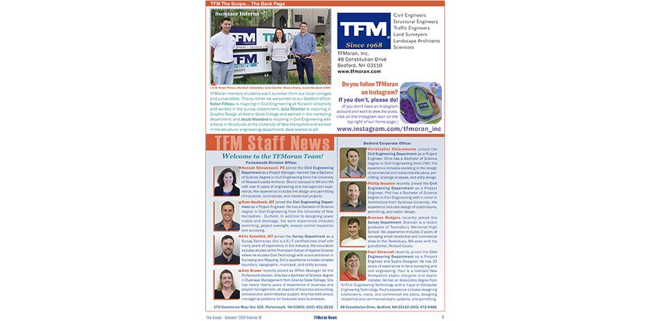 TFMoran 2019 Summer Newsletter