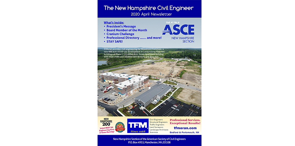 TFMoran featured in ASCE-NH April Newsletter