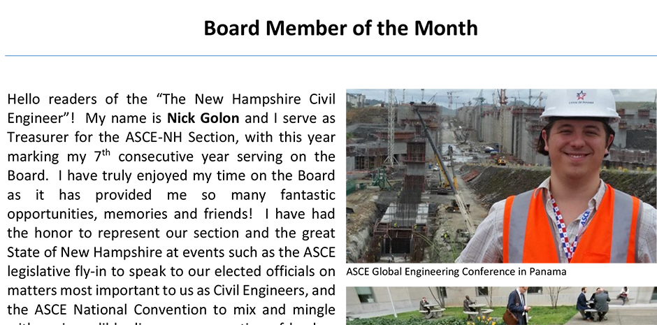 TFMoran featured in ASCE-NH April Newsletter