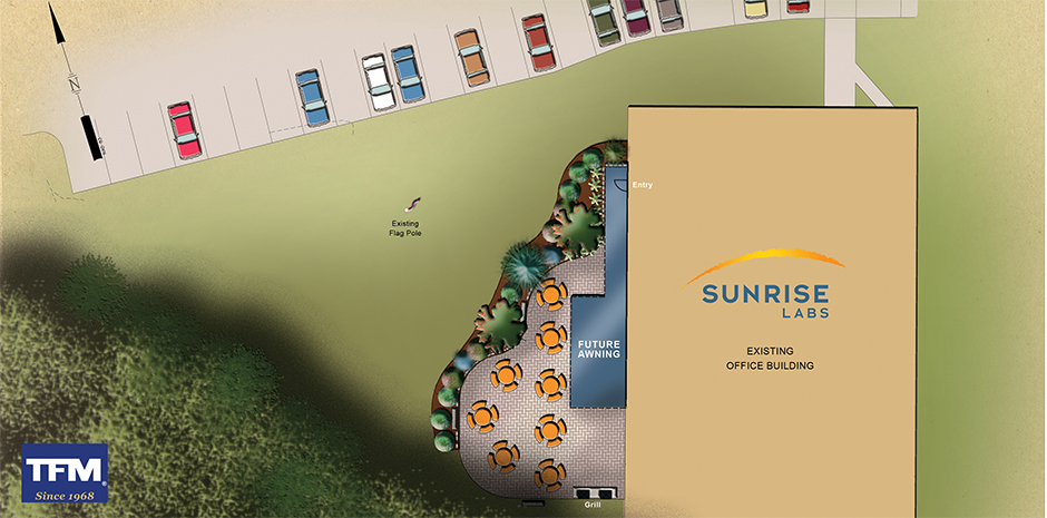 Sunrise Labs Patio Design by TFMoran Landscape Architects