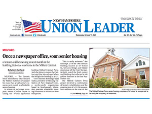 Milford Cabinet Senior Housing Featured in the Union Leader